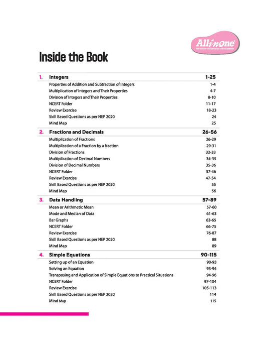 Class 7 - Mathematics All in One - ARIHANT