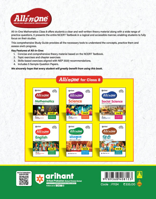 Class 8 - Mathematics All in One - ARIHANT