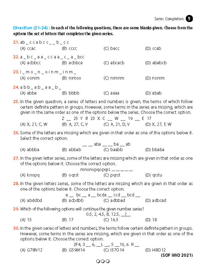 Class 10 Olympiad Reasoning Work Book - MTG