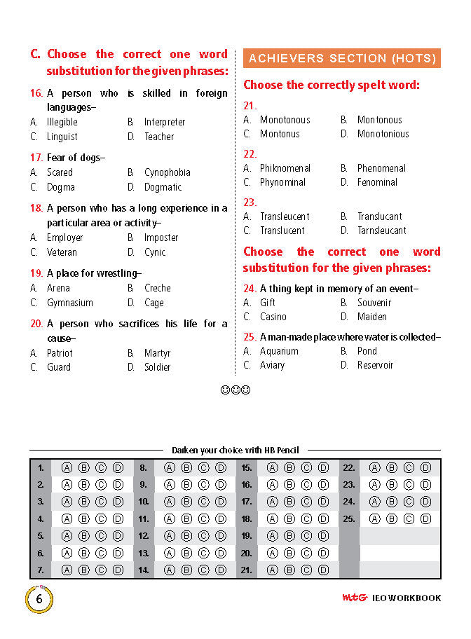 Class 4 IEO International English Olympiad Work Book - MTG