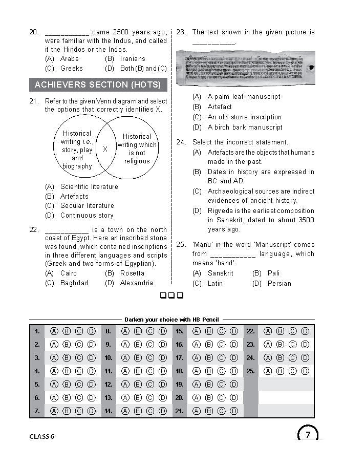 Class 6 ISSO International Social Studies Olympiad Work Book - MTG