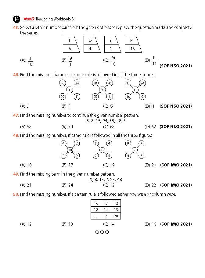 Class 6 Olympiad Reasoning Work Book - MTG