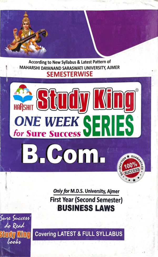 Year 1 - B.Com. Business Laws ONE WEEK SERIES - MDSU