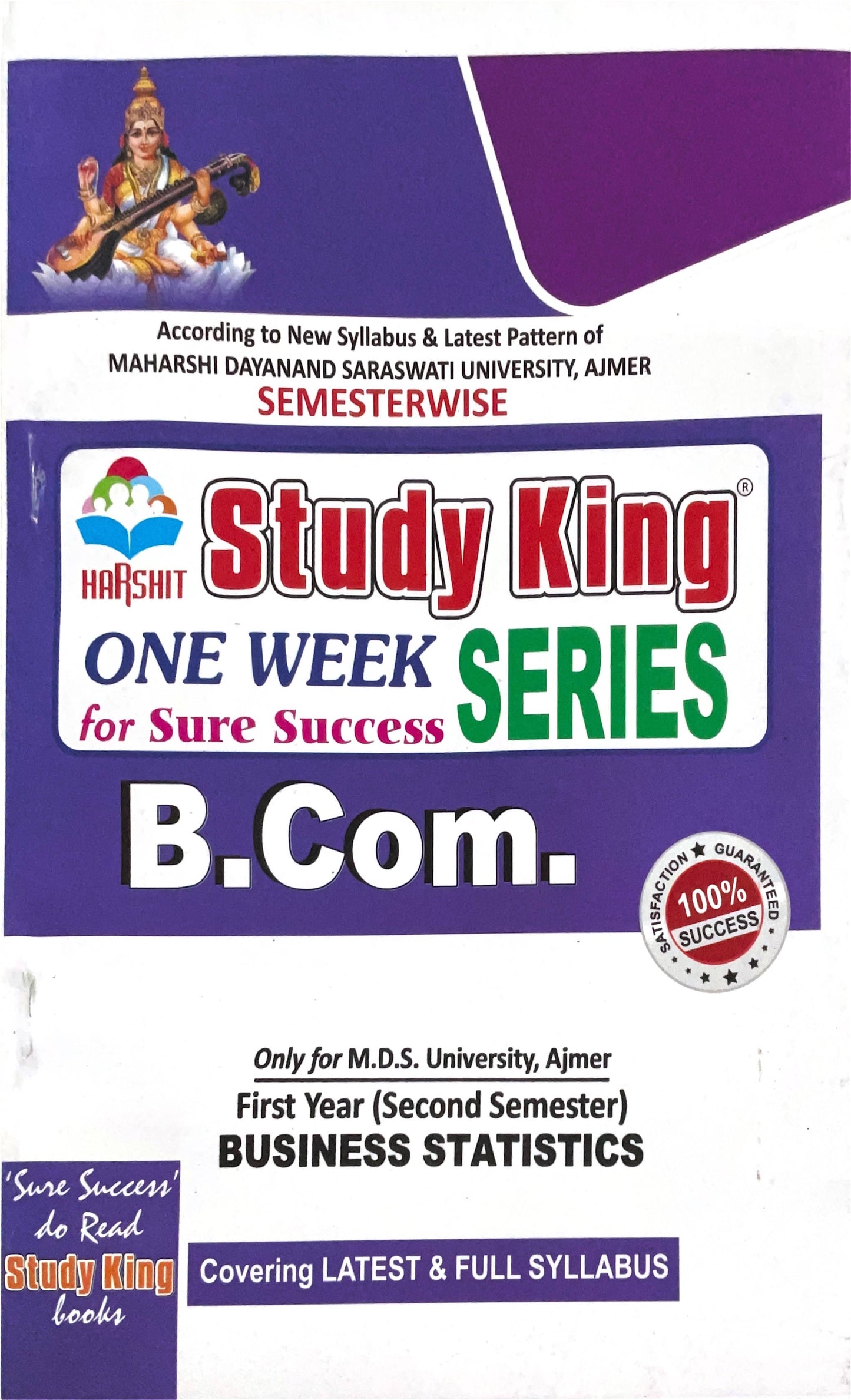 Year 1 - B.Com. Business Statistics ONE WEEK SERIES - MDSU