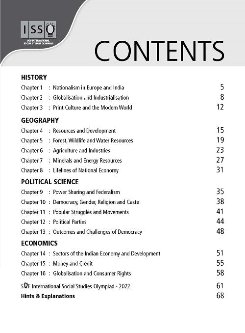 Class 10 ISSO International Social Studies Olympiad Work Book - MTG