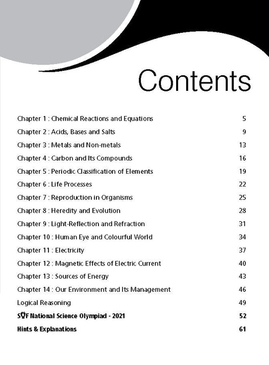 Class 10 NSO National Science Olympiad Work Book - MTG