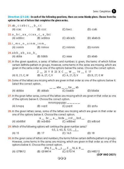 Class 10 Olympiad Reasoning Work Book - MTG