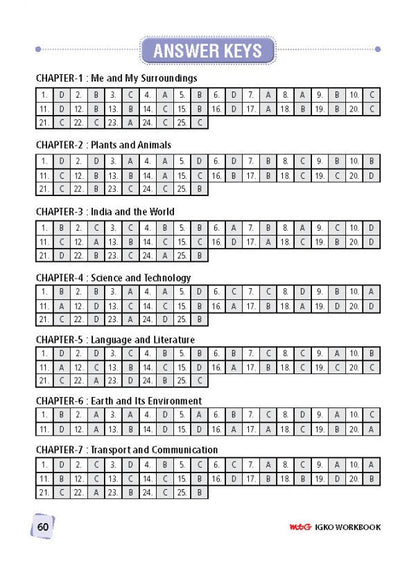 Class 3 IGKO International General Knowledge Olympiad Work Book - MTG