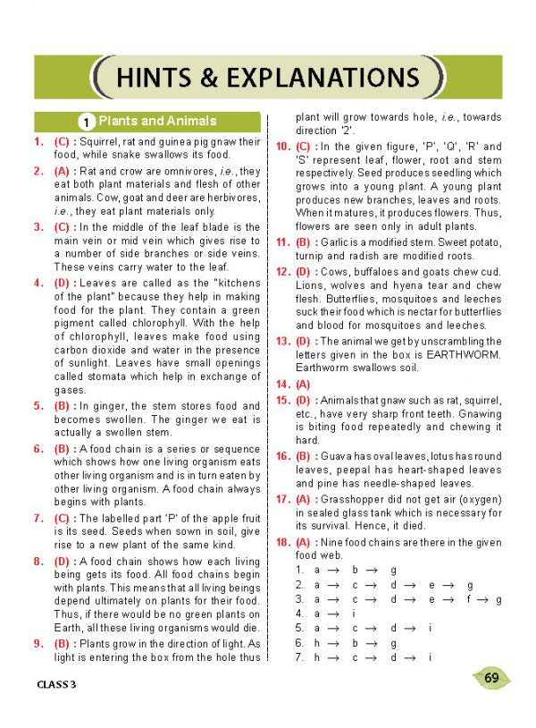 Class 3 NSO National Science Olympiad Work Book - MTG