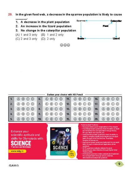 Class 3 NSO National Science Olympiad Work Book - MTG