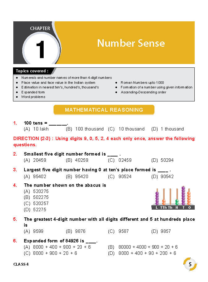 Class 4 IMO International Mathematics Olympiad Work Book - MTG