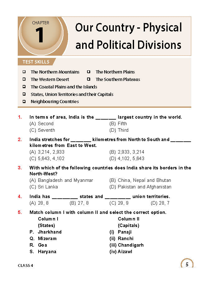 Class 4 ISSO International Social Studies Olympiad Work Book - MTG