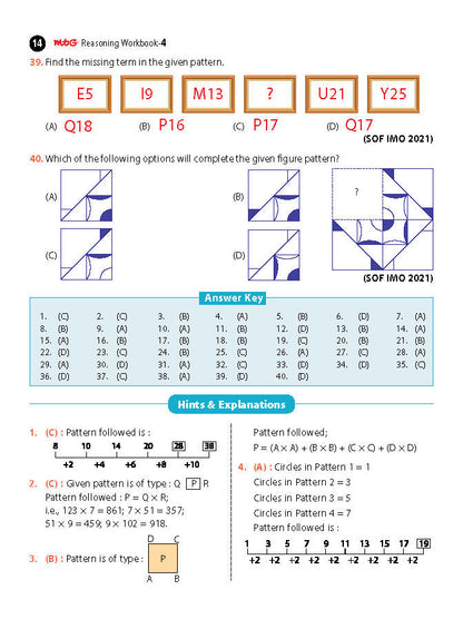 Class 4 Olympiad Reasoning Work Book - MTG