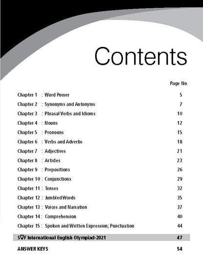 Class 5 IEO International English Olympiad Work Book - MTG
