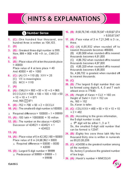Class 5 IMO International Mathematics Olympiad Work Book - MTG