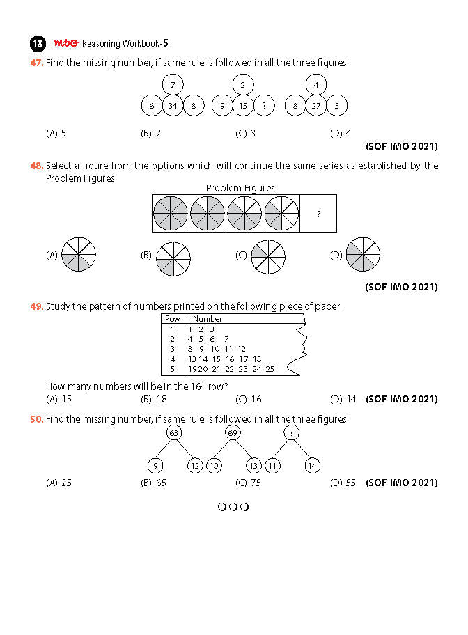 Class 5 Olympiad Reasoning Work Book - MTG