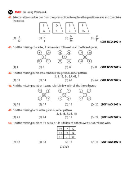 Class 6 Olympiad Reasoning Work Book - MTG