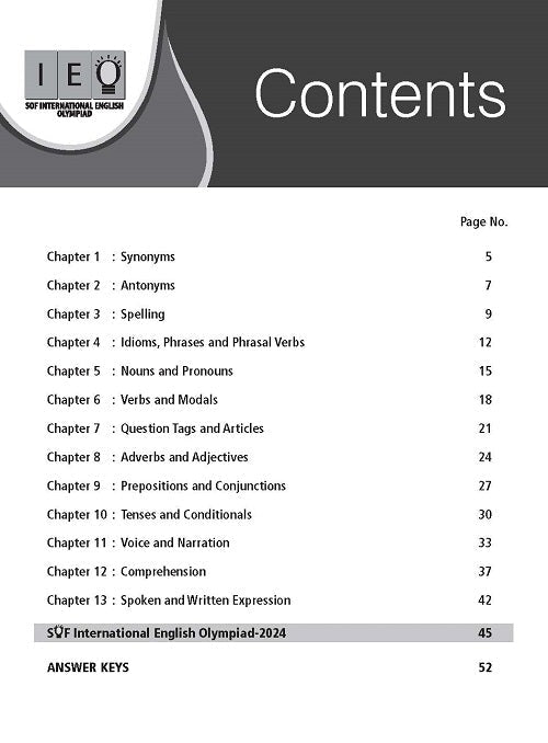 Class 7 IEO International English Olympiad Work Book - MTG