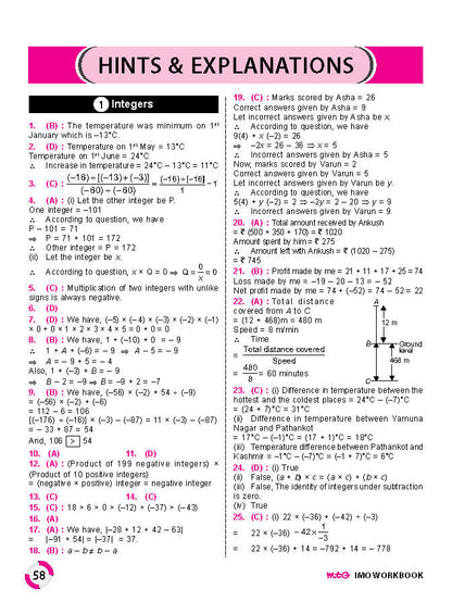 Class 7 IMO International Mathematics Olympiad Work Book - MTG