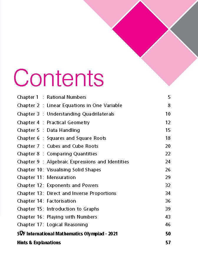 Class 8 IMO International Mathematics Olympiad Work Book - MTG