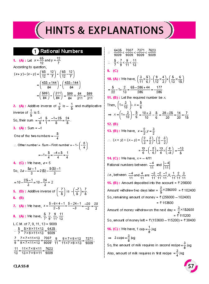 Class 8 IMO International Mathematics Olympiad Work Book - MTG