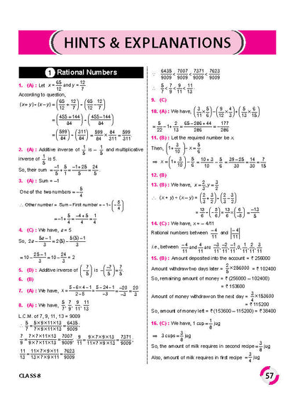 Class 8 IMO International Mathematics Olympiad Work Book - MTG