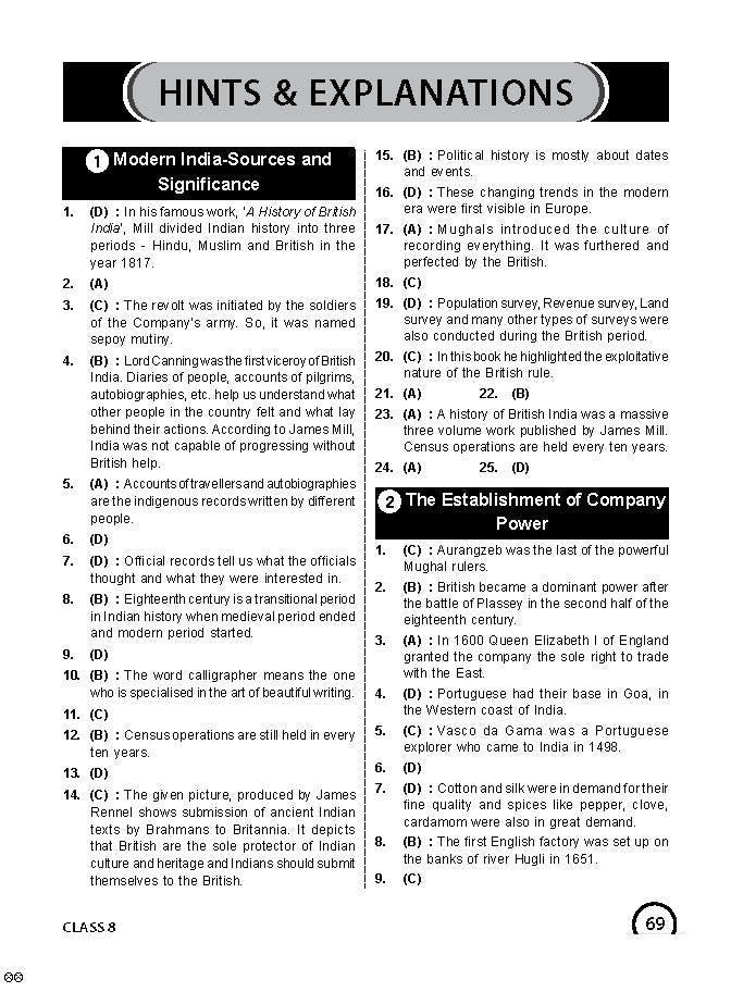 Class 8 ISSO International Social Studies Olympiad Work Book - MTG