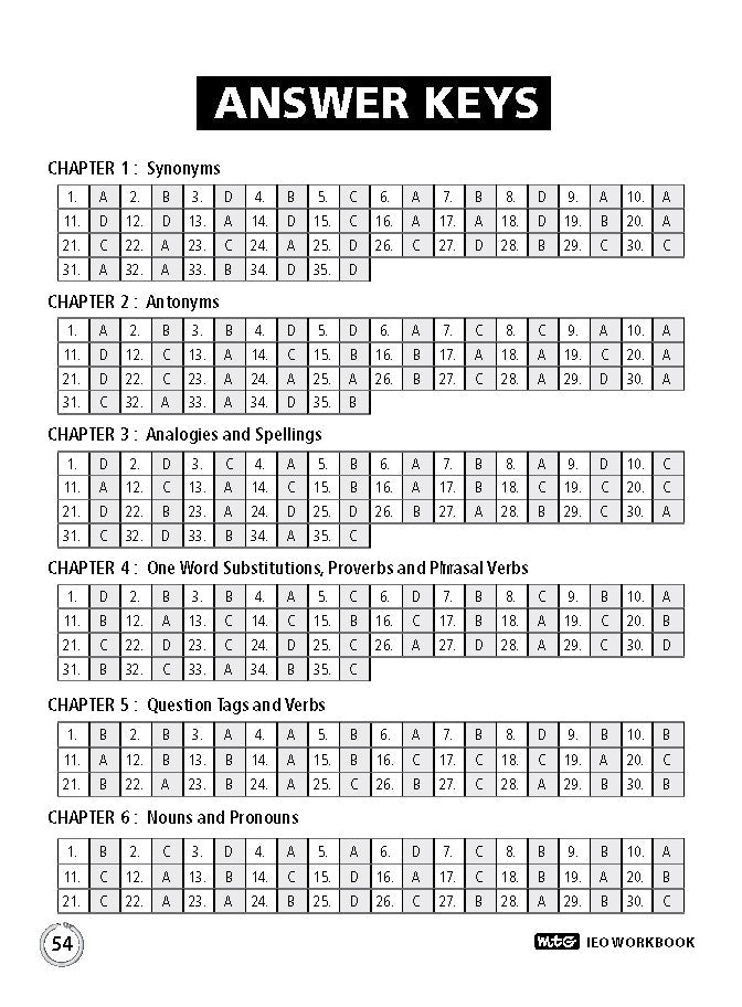 Class 9 IEO International English Olympiad Work Book - MTG
