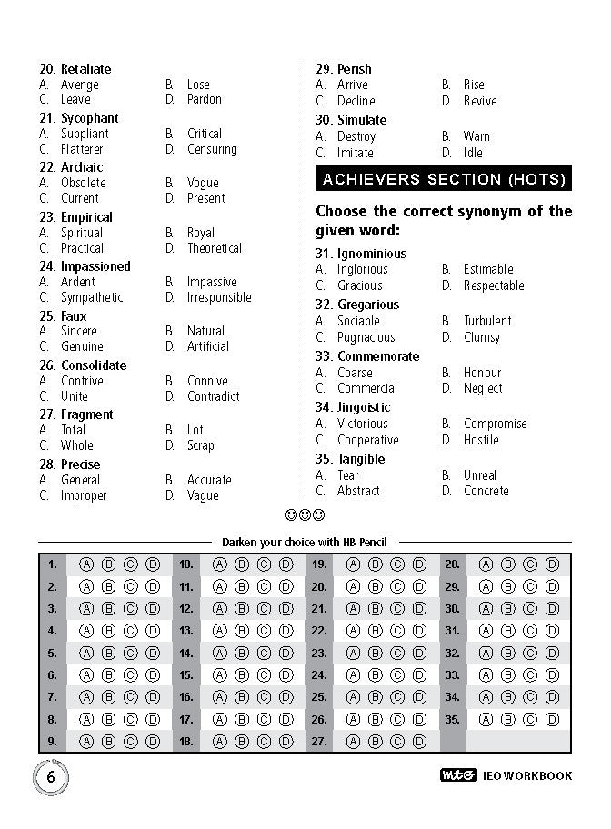 Class 9 IEO International English Olympiad Work Book - MTG