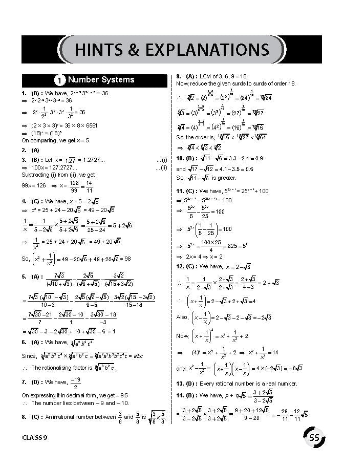 Class 9 IMO International Mathematics Olympiad Work Book - MTG