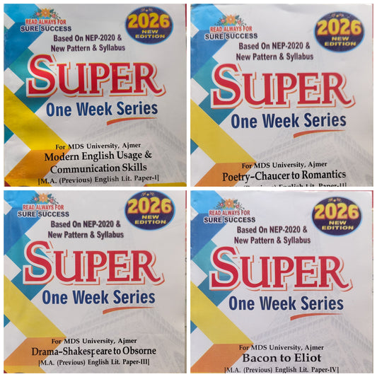 M.A. Previous English one week series 2026