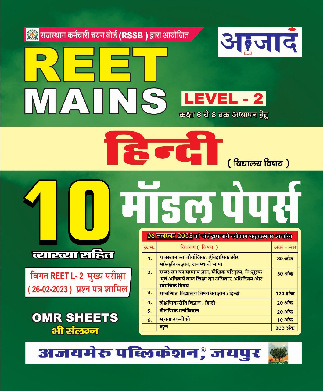 तृतीय श्रेणी हिंदी 10 मॉडल पेपर्स 2026